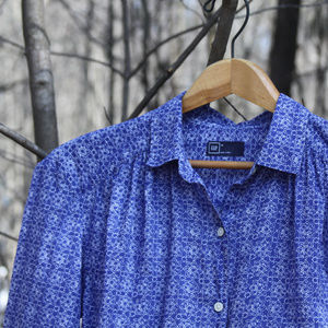 Patterned button-down shirt - 100% Cotton